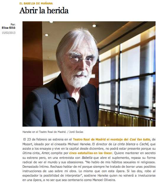 Haneke Abrir La Herida
