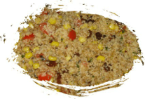 Ensalada de couscous al atún con frutas